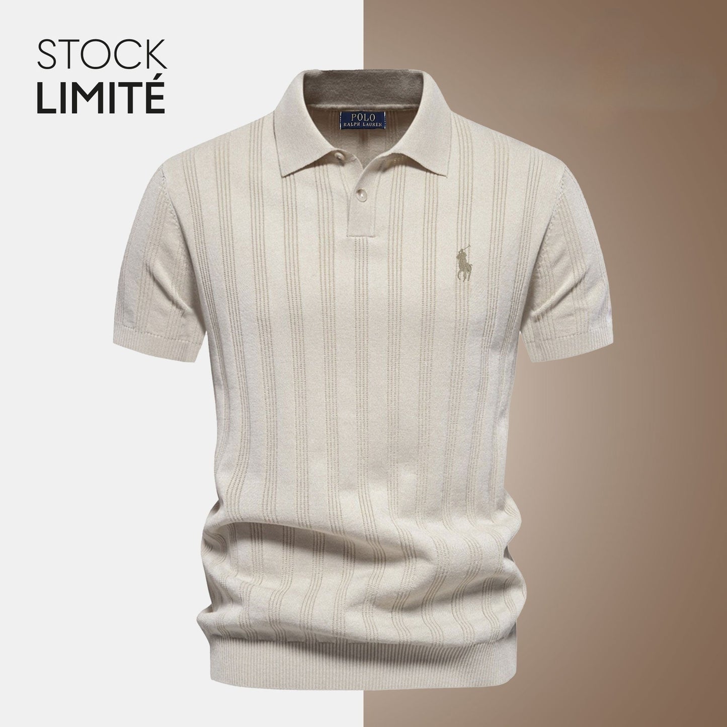 Herenpolo in Gestructureerde Knit