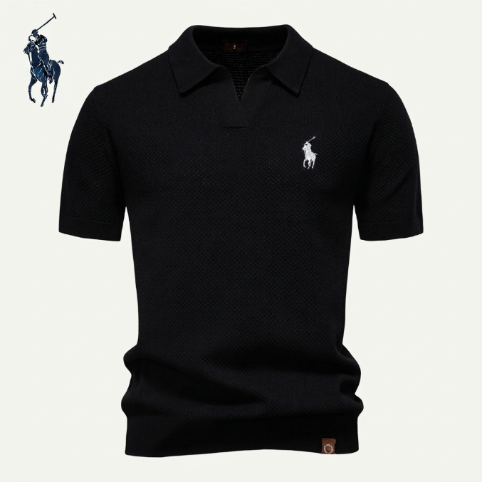 Piqué Polo met Open Kraag