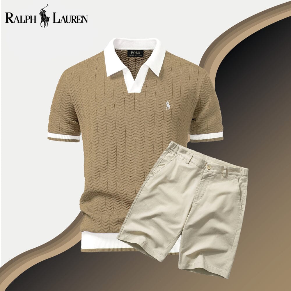Ensemble Polo Short Beige Sable