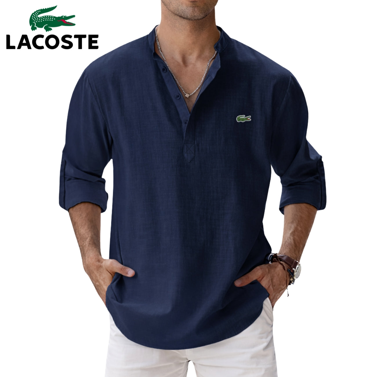 LCT | Herenoverhemd Tunesische Kraag Old Money