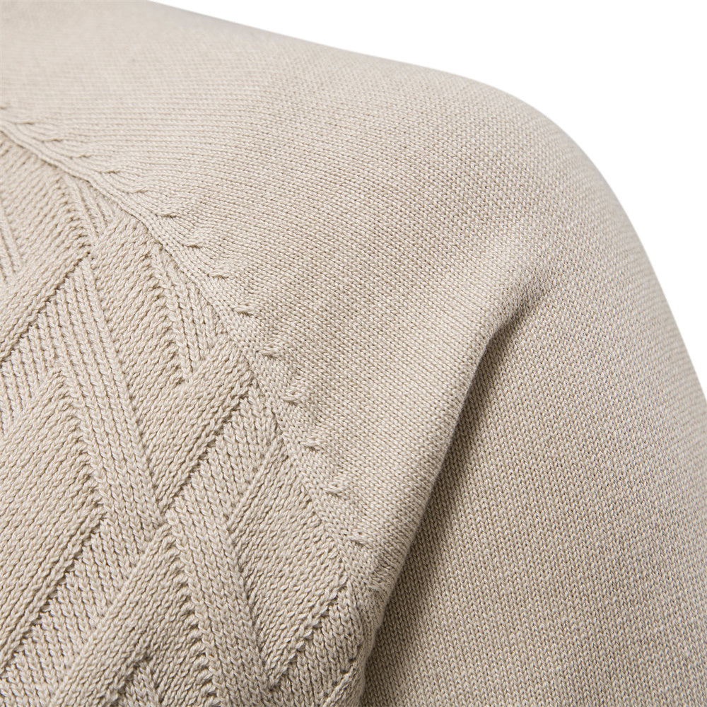 RL- Heritage Trui met Diamantbreisel en Ronde Hals