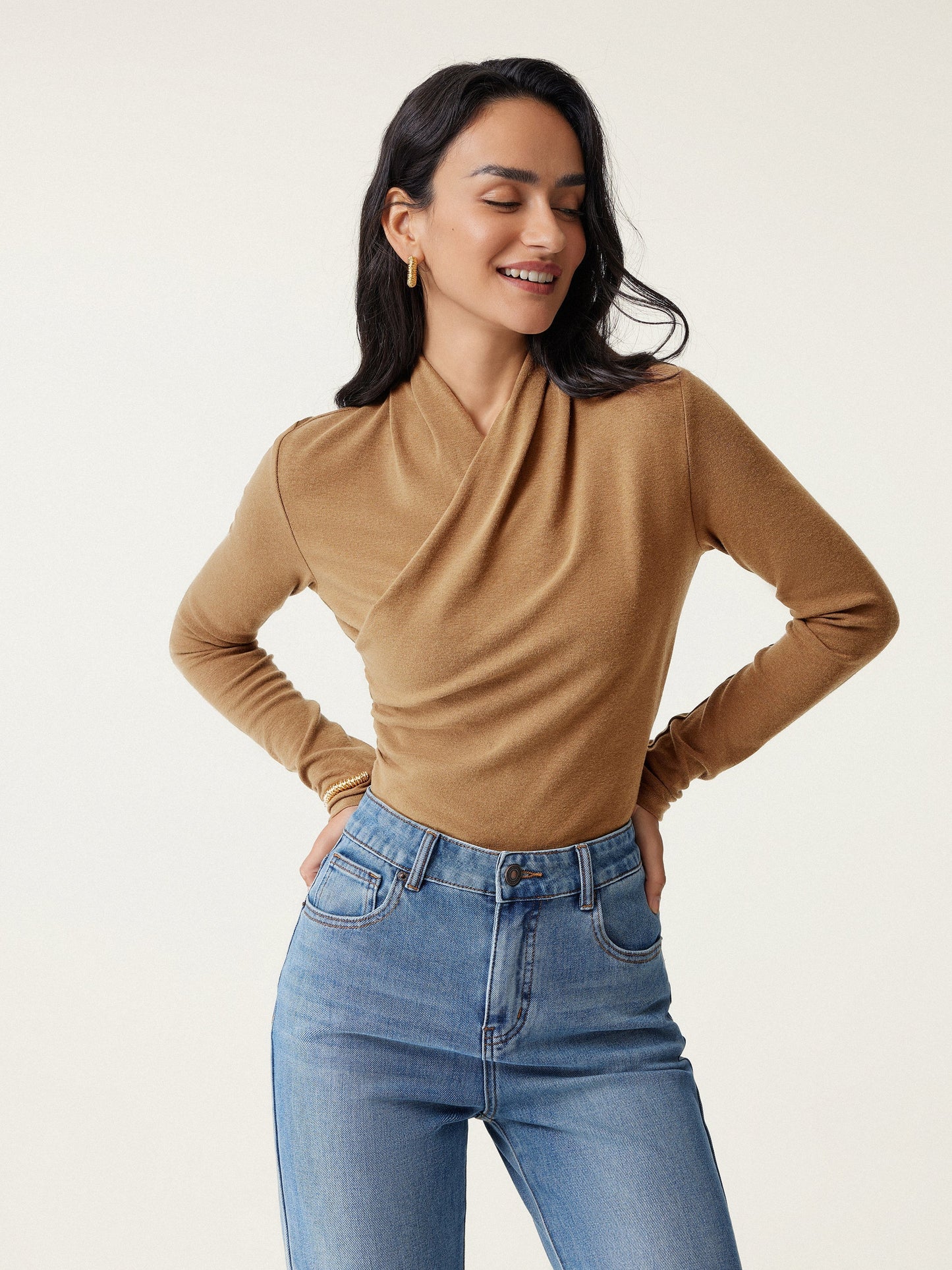Overslagtop met Lange Mouwen