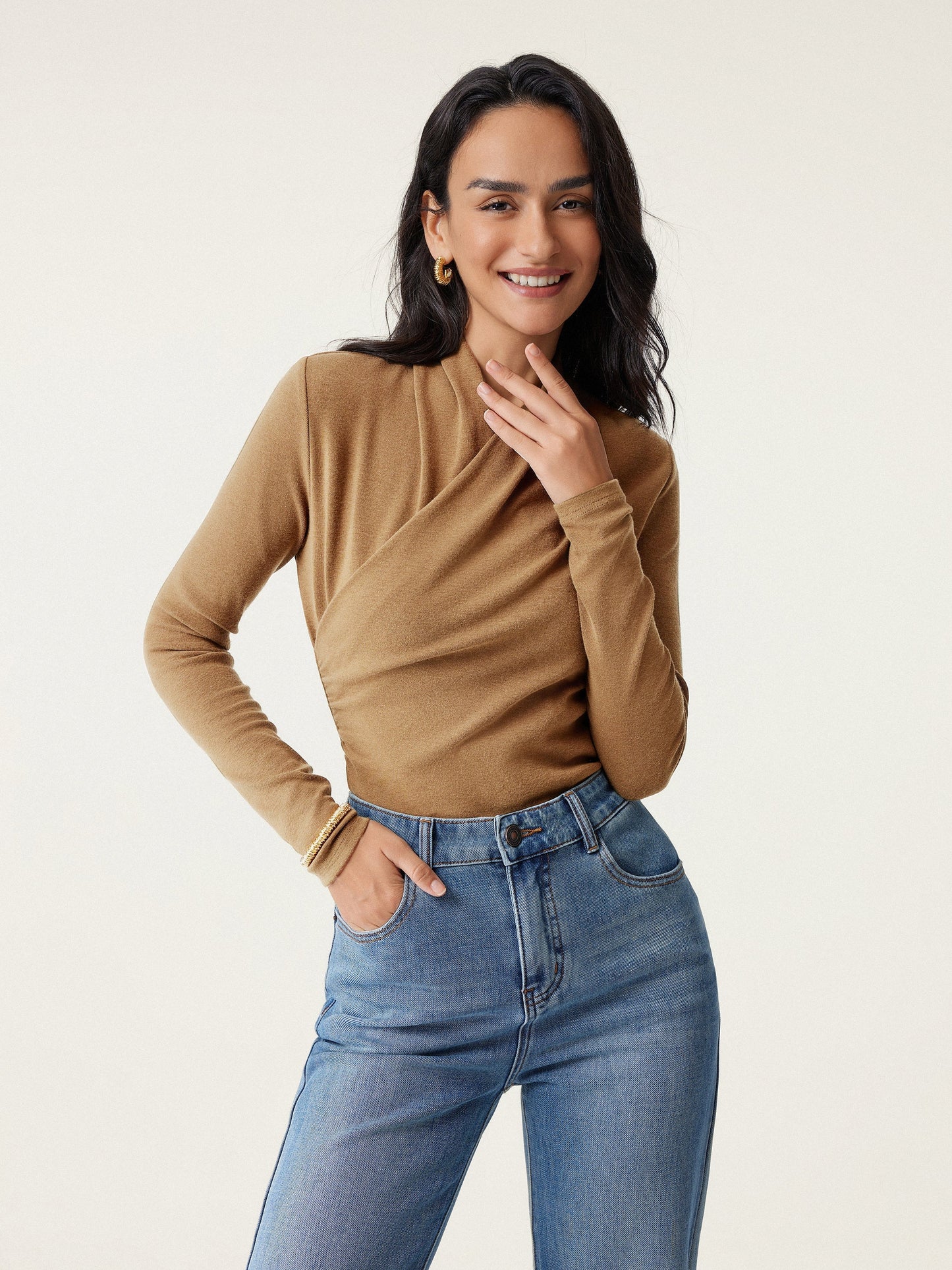 Overslagtop met Lange Mouwen