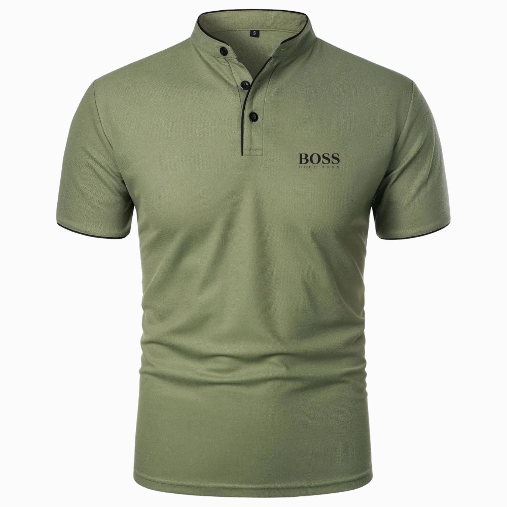 Premium Polo met Mandarijnkraag