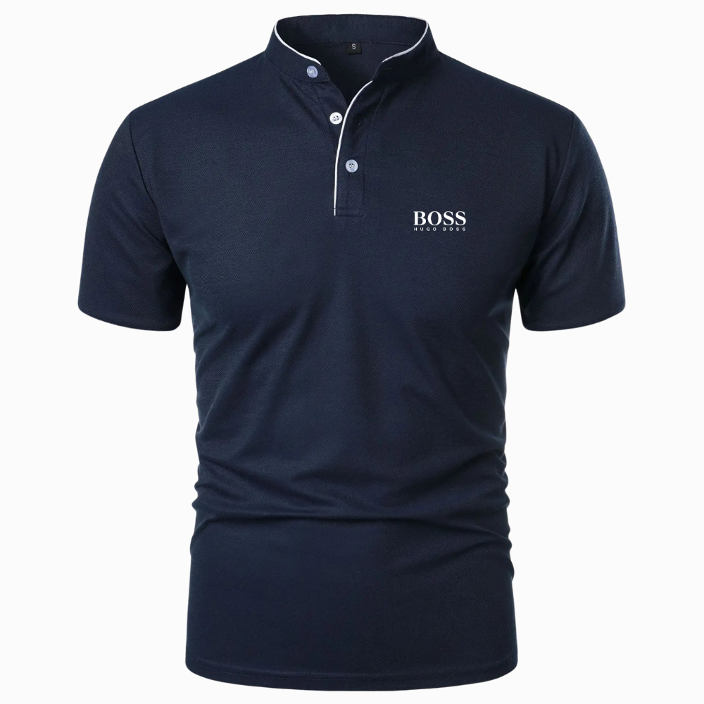 Premium Polo met Mandarijnkraag