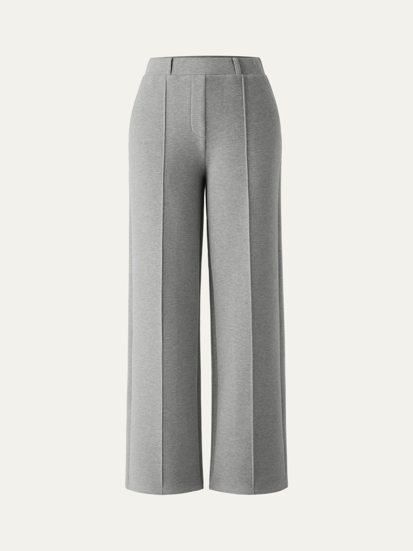 Pull-on Broek met Hoge Taille en Rechte Pijp