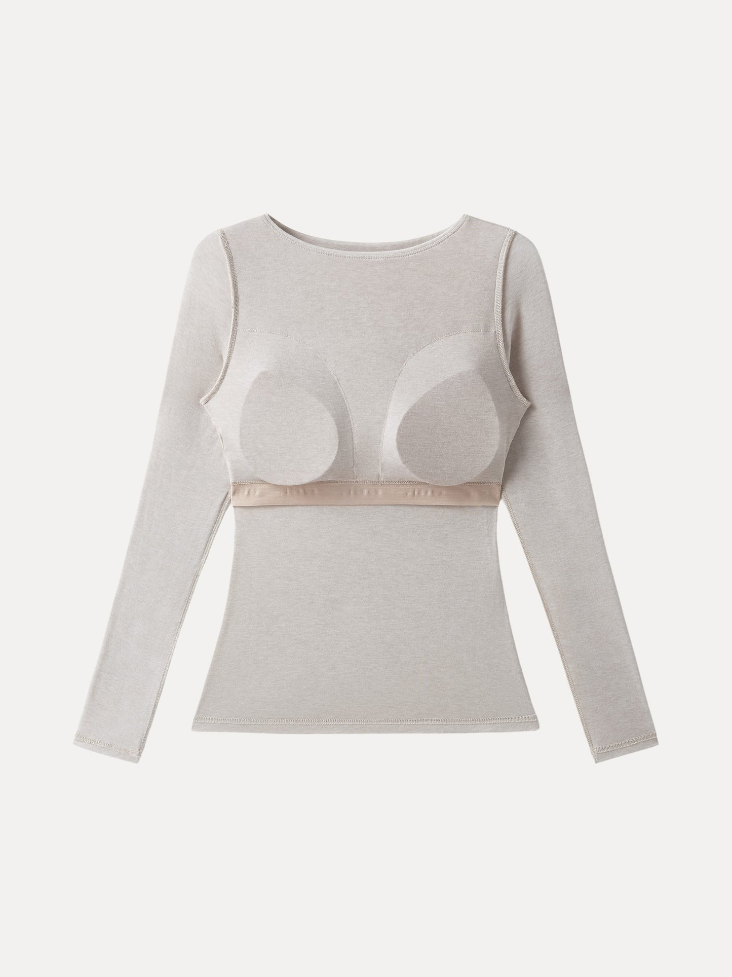 Tencel-Wol Brami Top met Plooien en Lange Mouwen