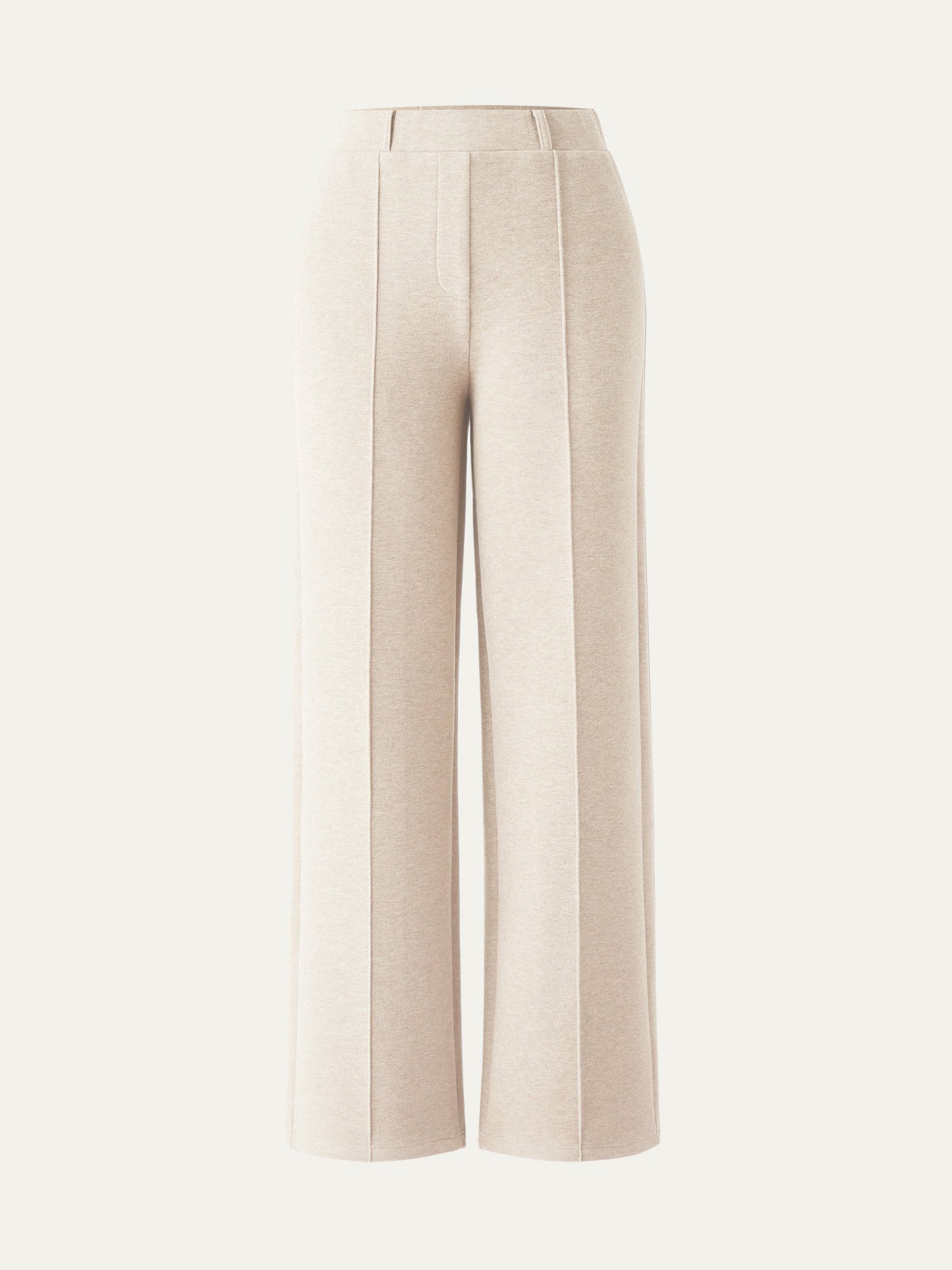 Pull-on Broek met Hoge Taille en Rechte Pijp