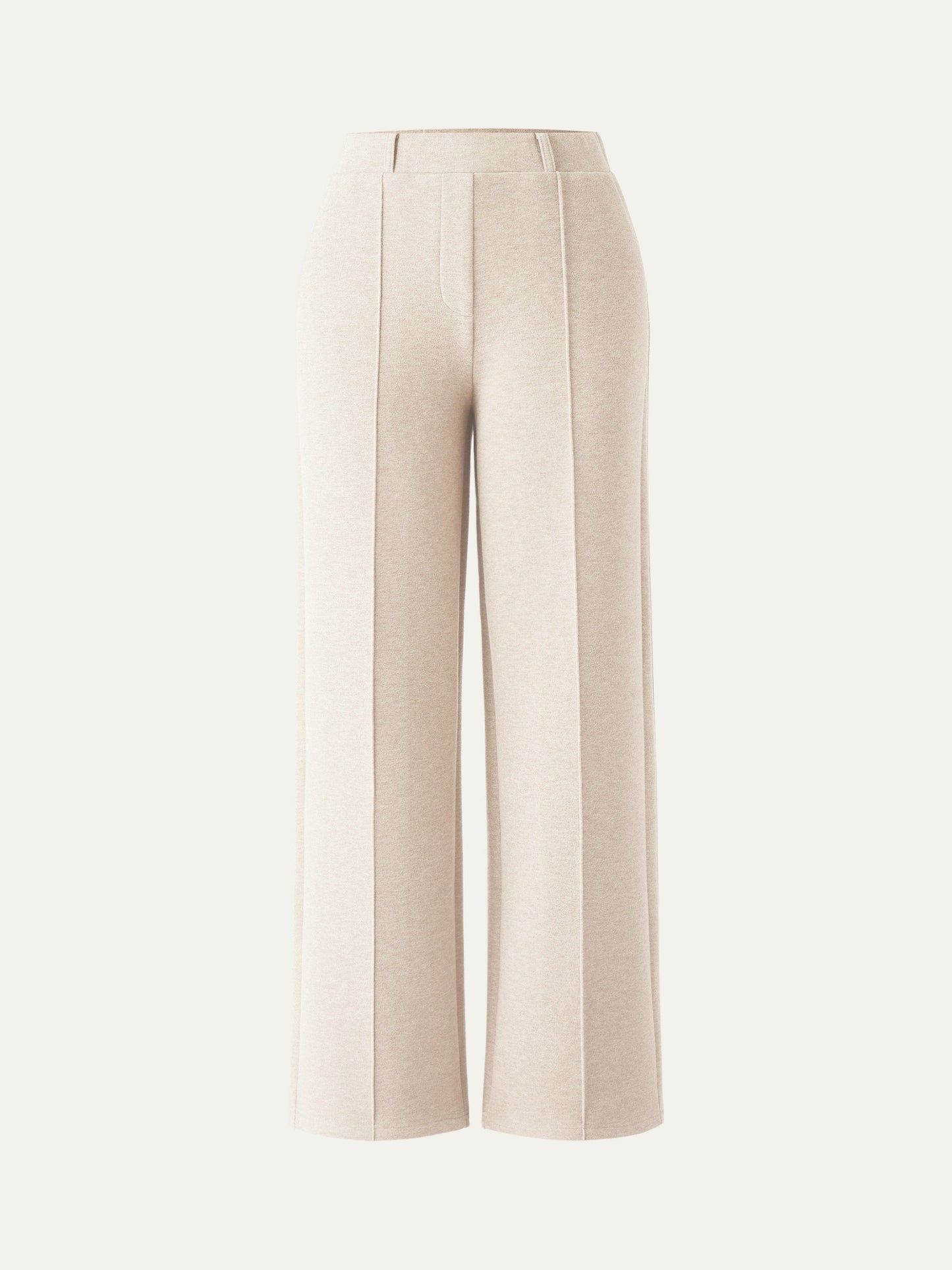 Pull-on Broek met Hoge Taille en Rechte Pijp