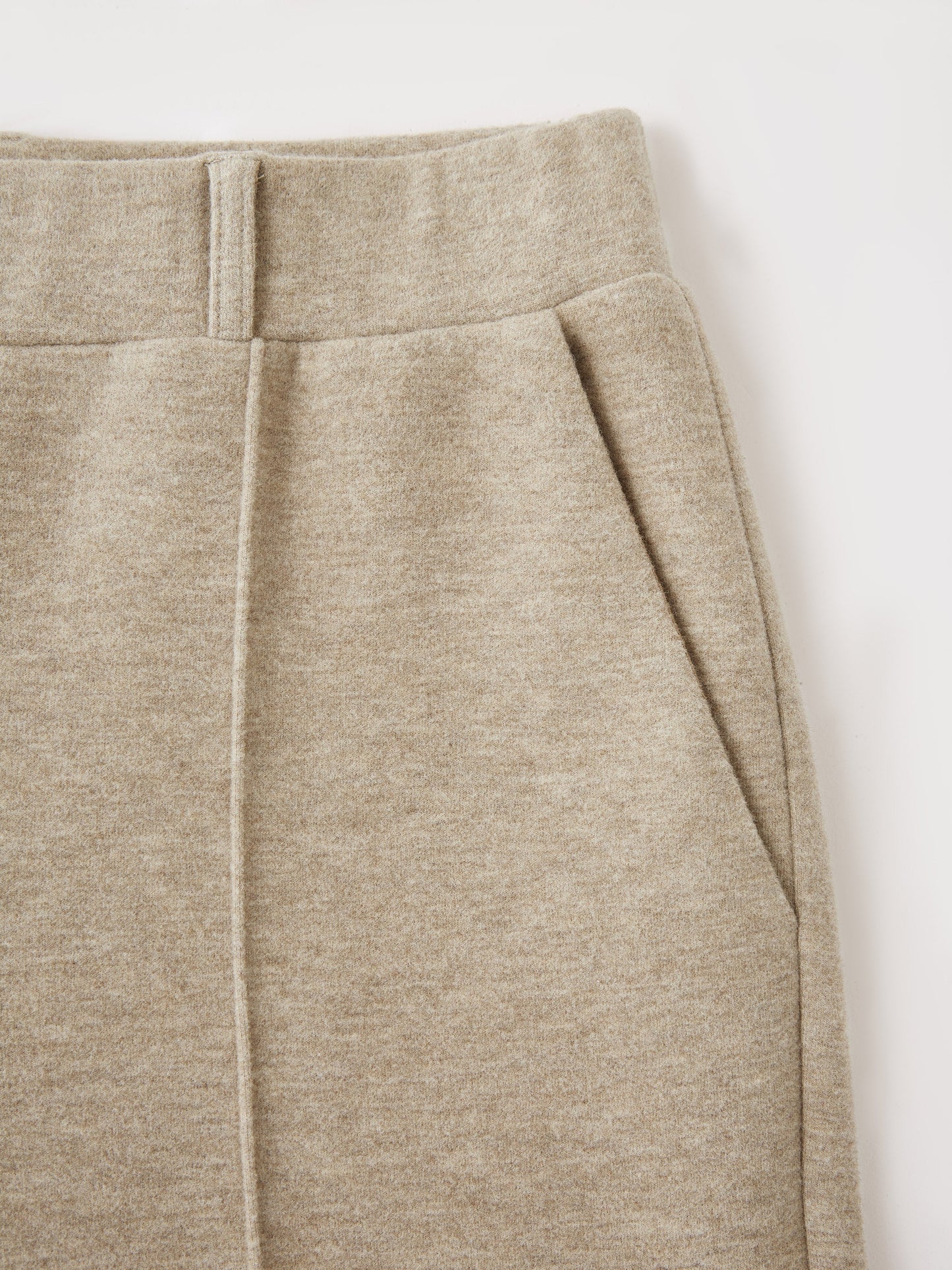 Pull-on Broek met Hoge Taille en Rechte Pijp