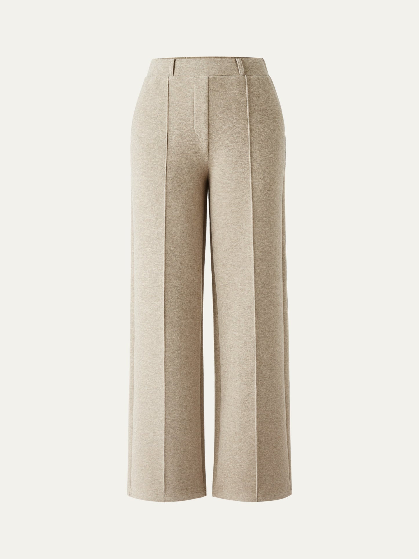 Pull-on Broek met Hoge Taille en Rechte Pijp