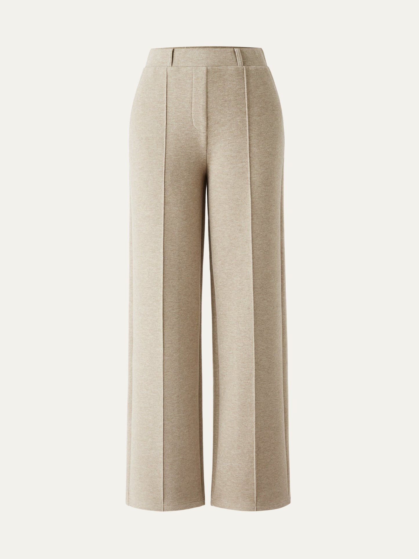 Pull-on Broek met Hoge Taille en Rechte Pijp