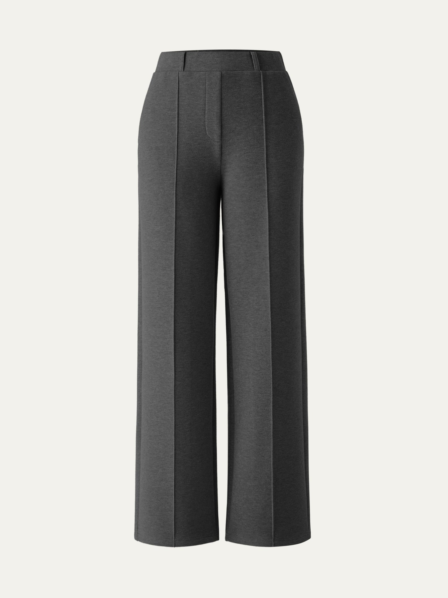 Pull-on Broek met Hoge Taille en Rechte Pijp