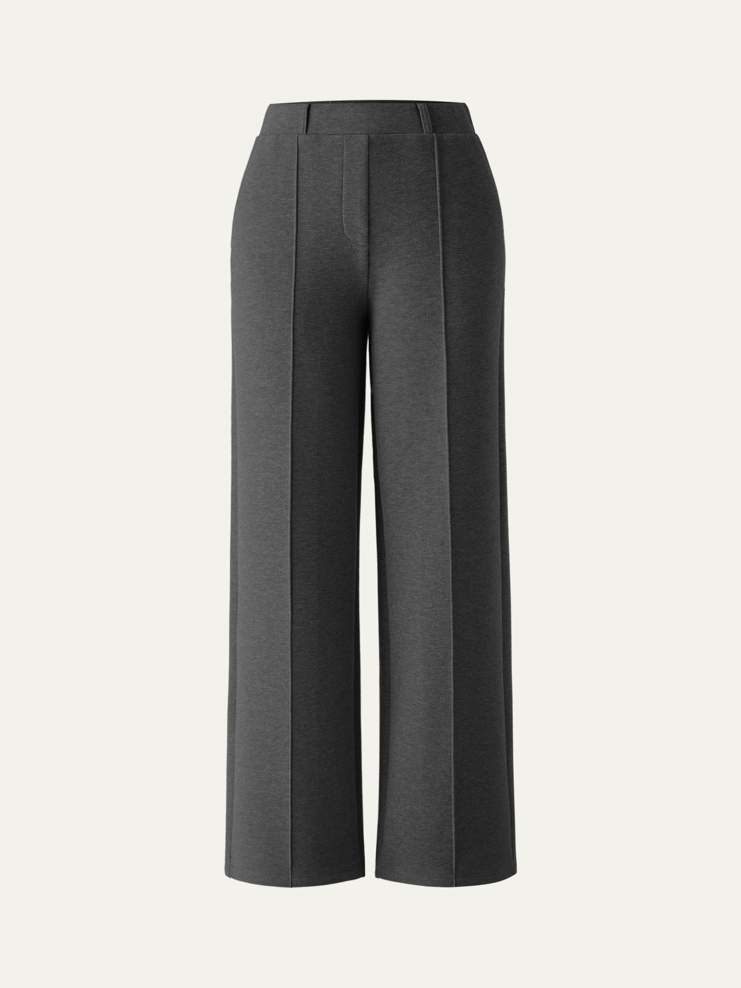 Pull-on Broek met Hoge Taille en Rechte Pijp