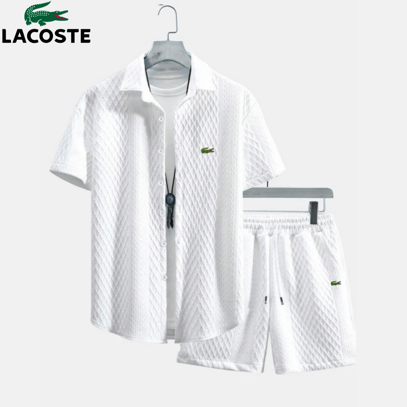 Set Overhemd & Short Heren Ruitjesknit