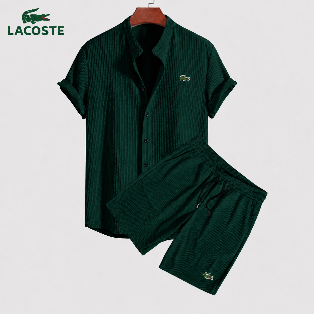 Set Overhemd & Short Heren Ruitjesknit