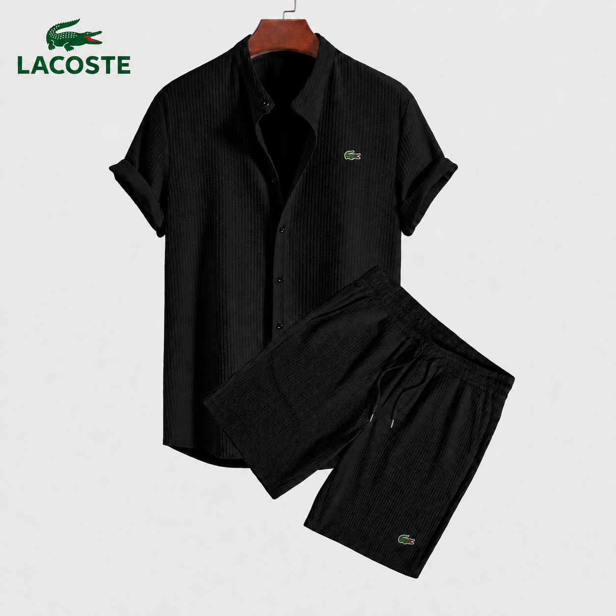 Set Overhemd & Short Heren Ruitjesknit