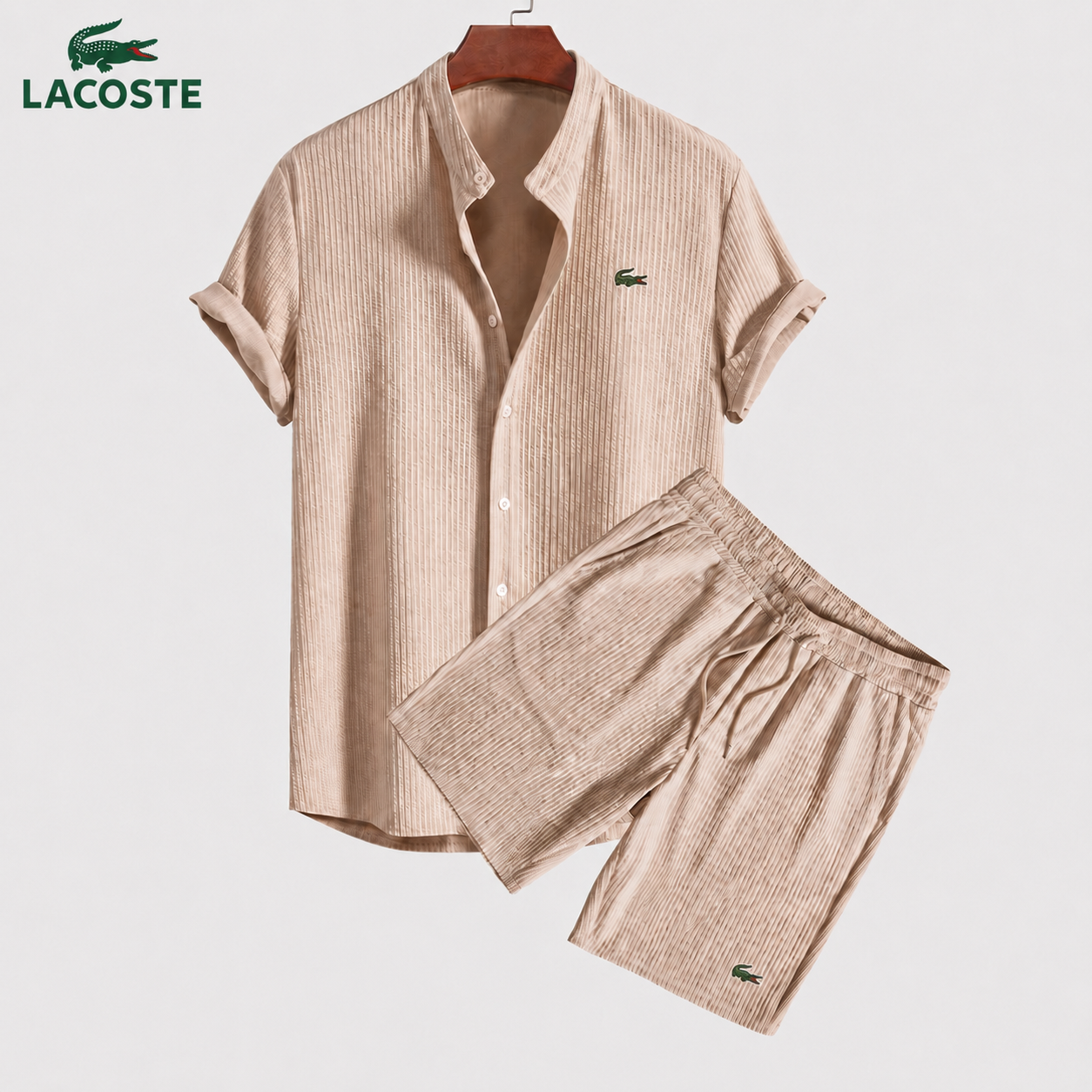 Set Overhemd & Short Heren Ruitjesknit