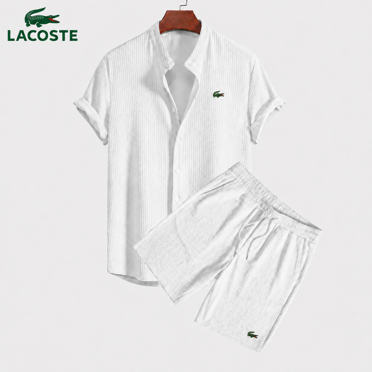 Set Overhemd & Short Heren Ruitjesknit