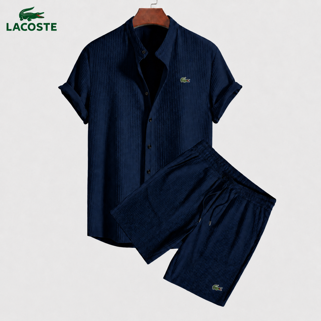 Set Overhemd & Short Heren Ruitjesknit
