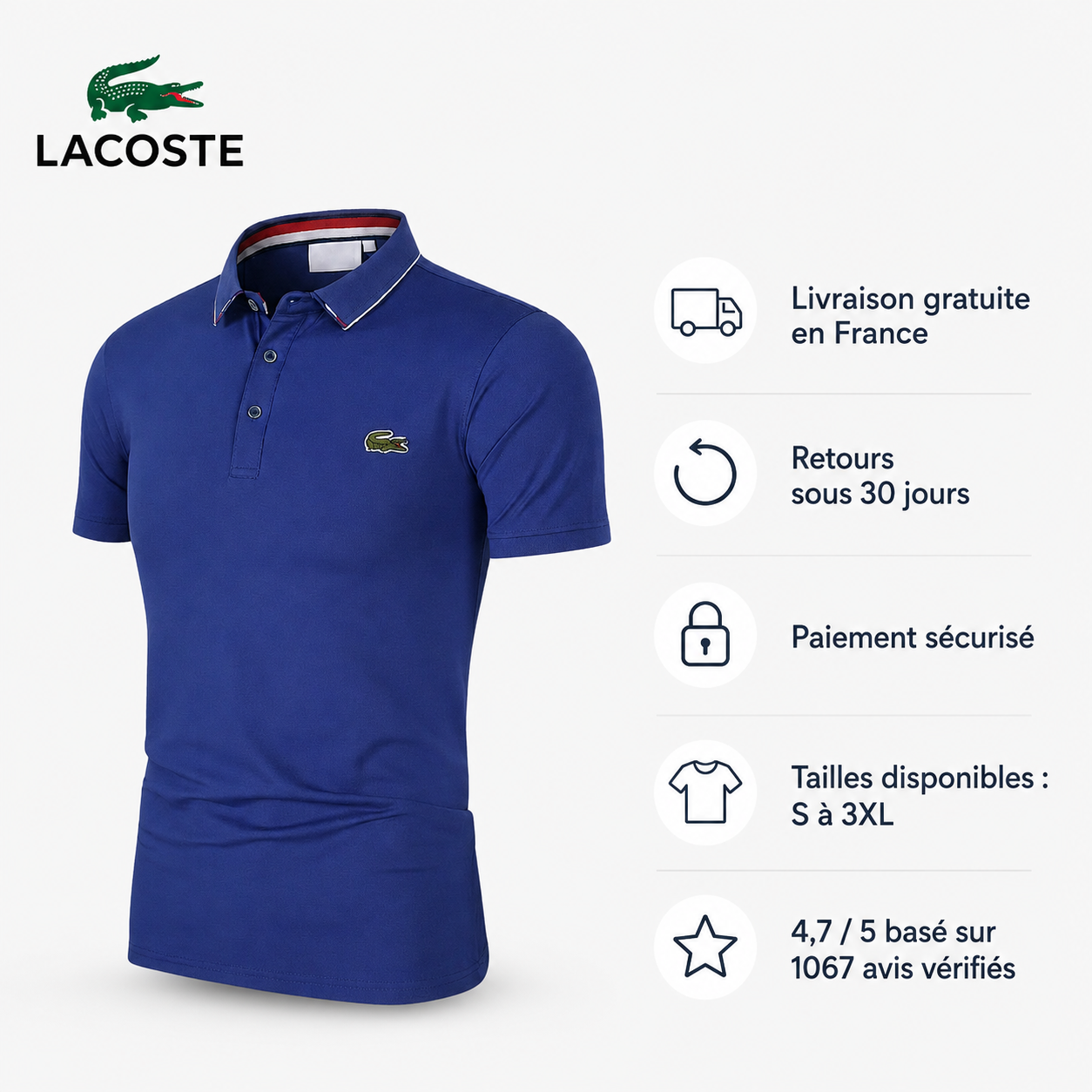Piqué Polo met Klassieke Kraag