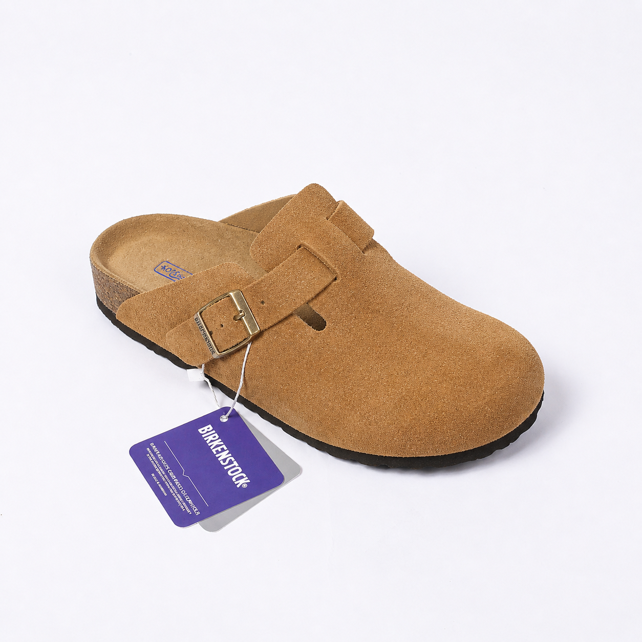 Birkenstock Boston Classic Klompen Suède Taupe