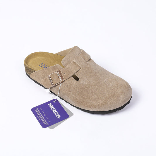Birkenstock Boston Classic Klompen Suède Taupe