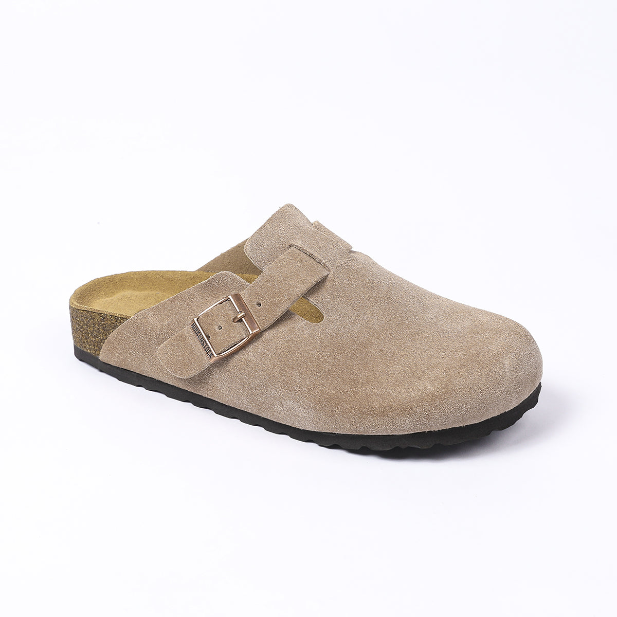 Birkenstock Boston Classic Klompen Suède Taupe