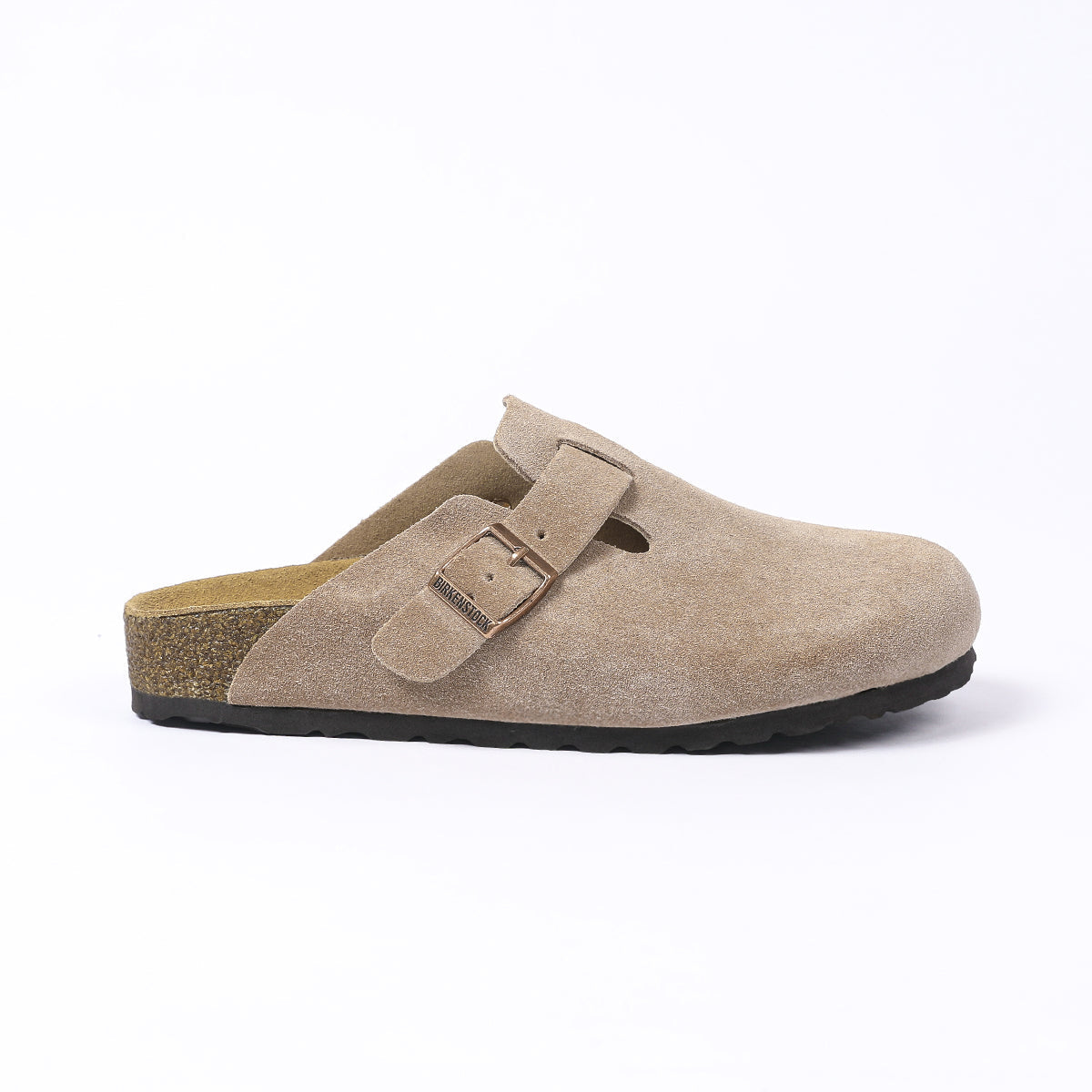 Birkenstock Boston Classic Klompen Suède Taupe