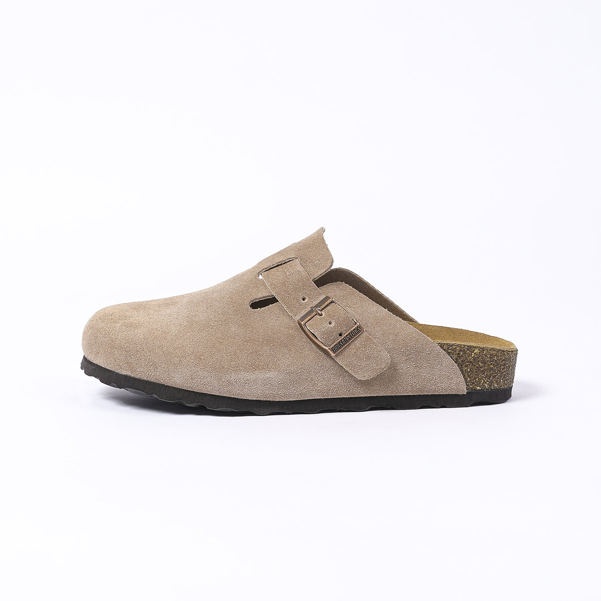 Birkenstock Boston Classic Klompen Suède Taupe