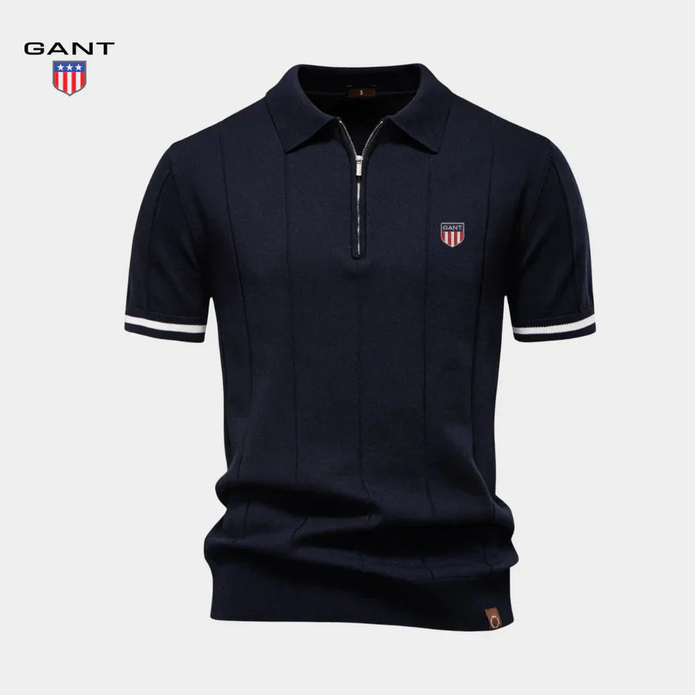 Elegante Gebreide Polo met Rits