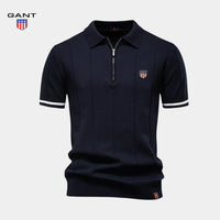 Elegante Gebreide Polo met Rits