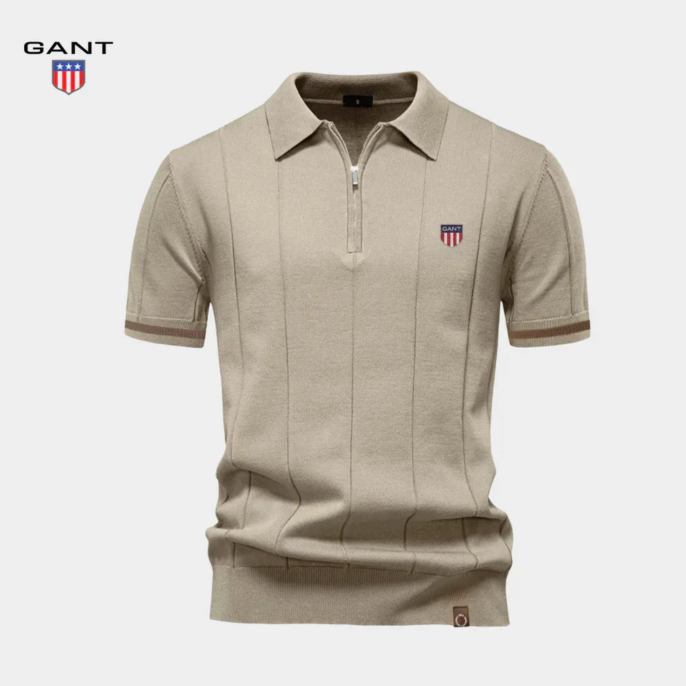 Elegante Gebreide Polo met Rits