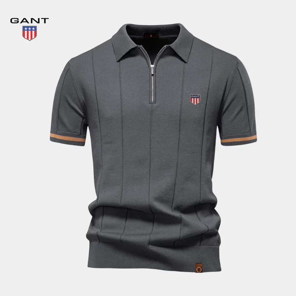 Elegante Gebreide Polo met Rits