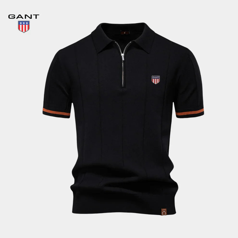 Elegante Gebreide Polo met Rits