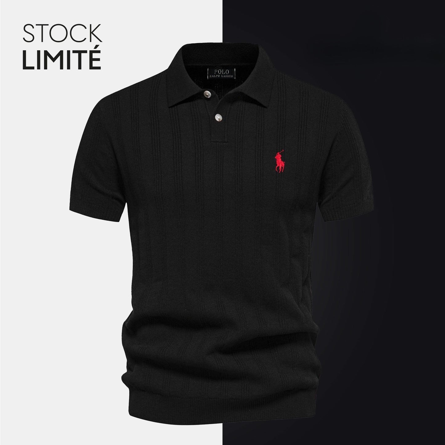 Herenpolo in Gestructureerde Knit