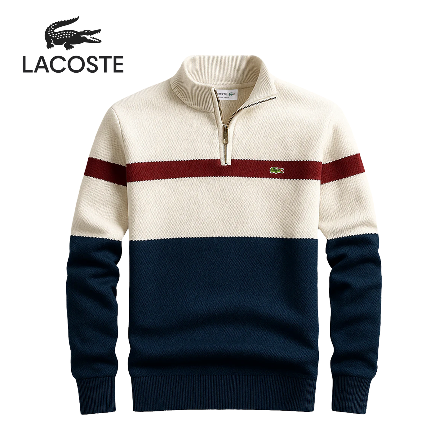 LC Heritage Gestreepte Quarter-zip