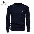 RL- Heritage Trui met Diamantbreisel en Ronde Hals