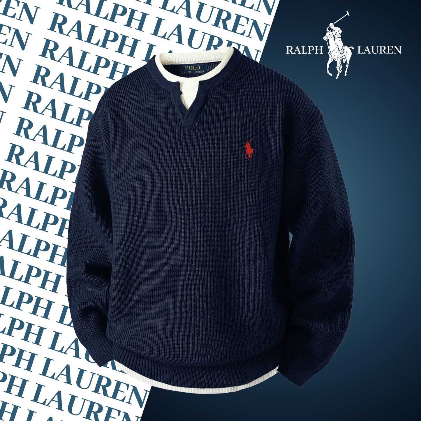 Heritage Trui met Splithals RL – Signature Knit