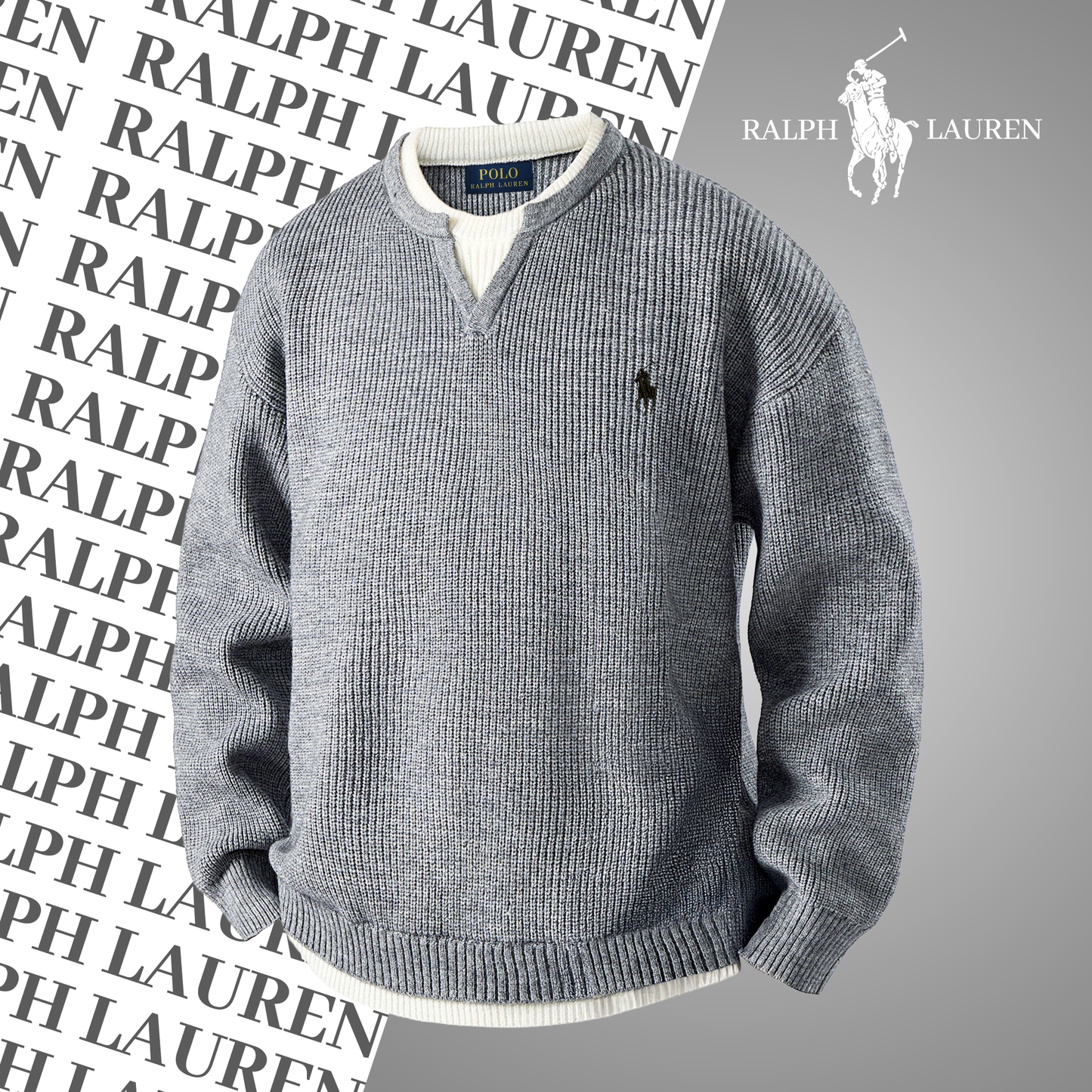 Heritage Trui met Splithals RL – Signature Knit