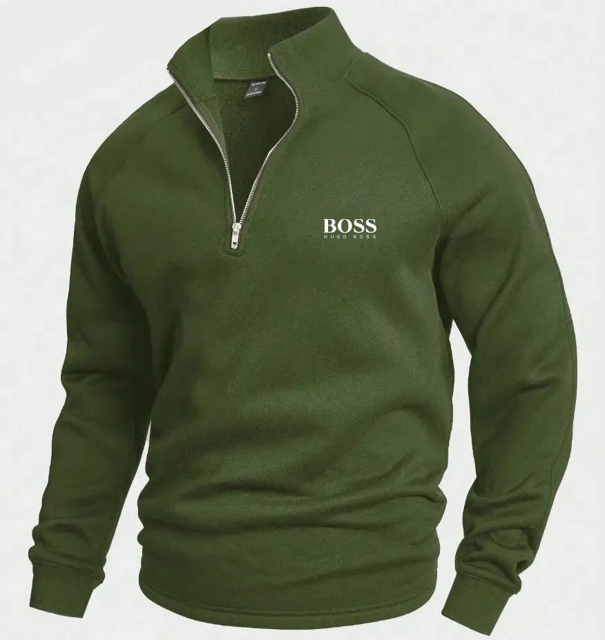 Heritage half-zip trui groen