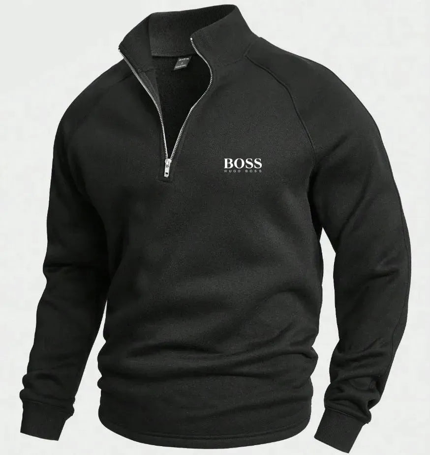 Heritage half-zip trui zwart