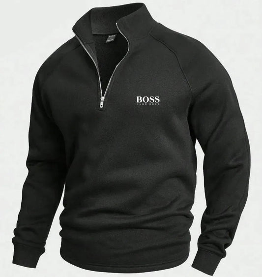 Heritage half-zip trui zwart