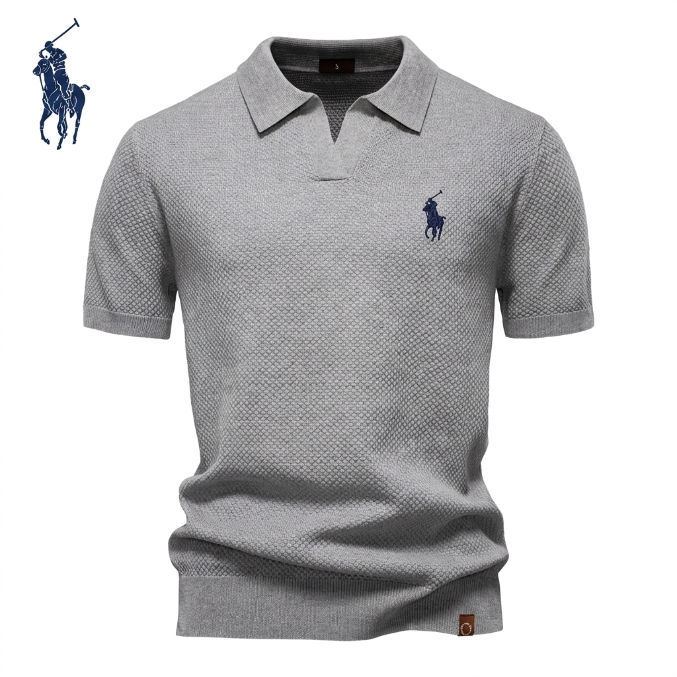 Piqué Polo met Open Kraag