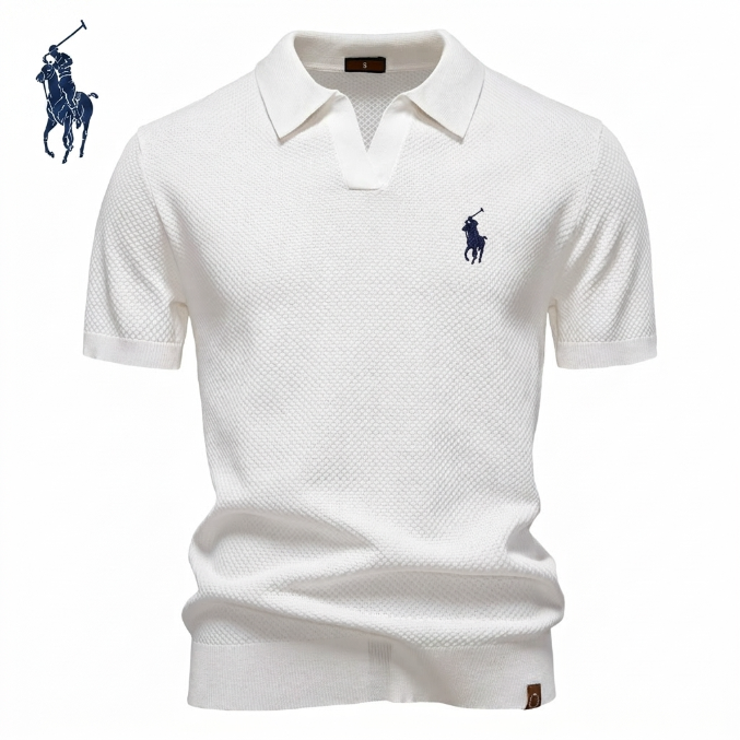 Piqué Polo met Open Kraag