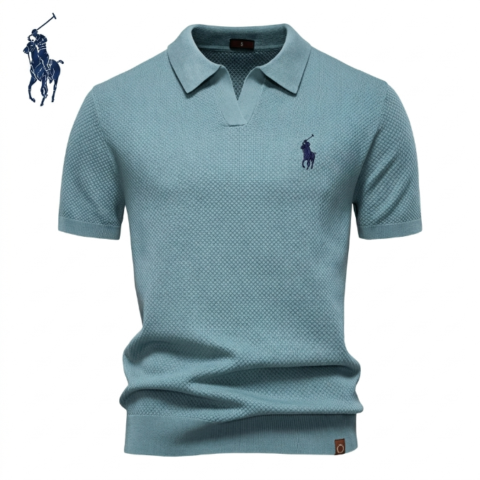 Piqué Polo met Open Kraag