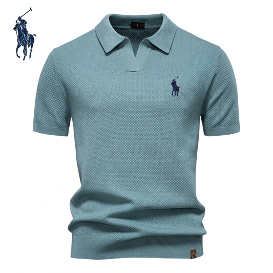 Piqué Polo met Open Kraag