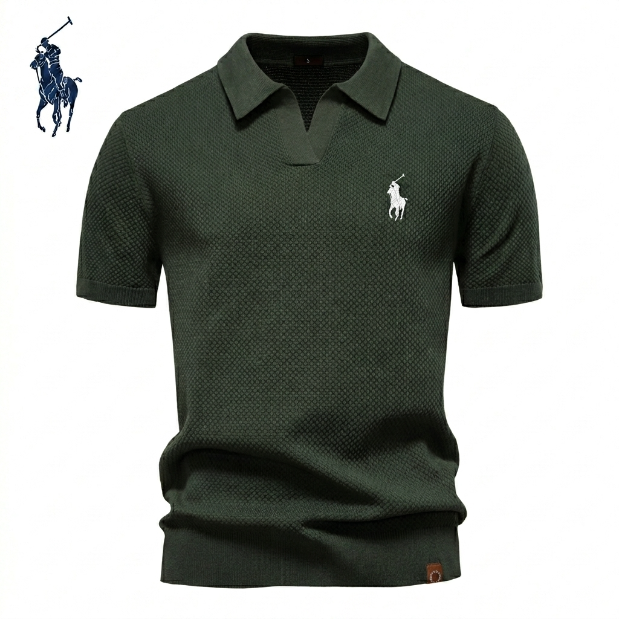Piqué Polo met Open Kraag