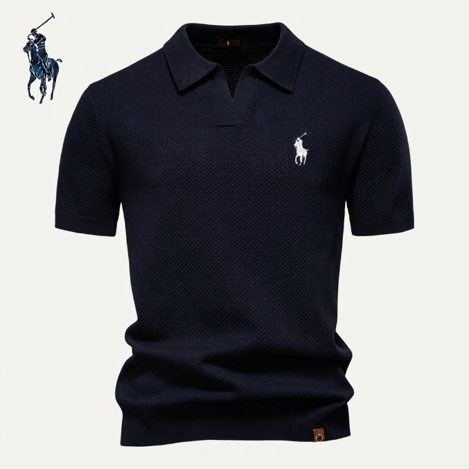 Piqué Polo met Open Kraag