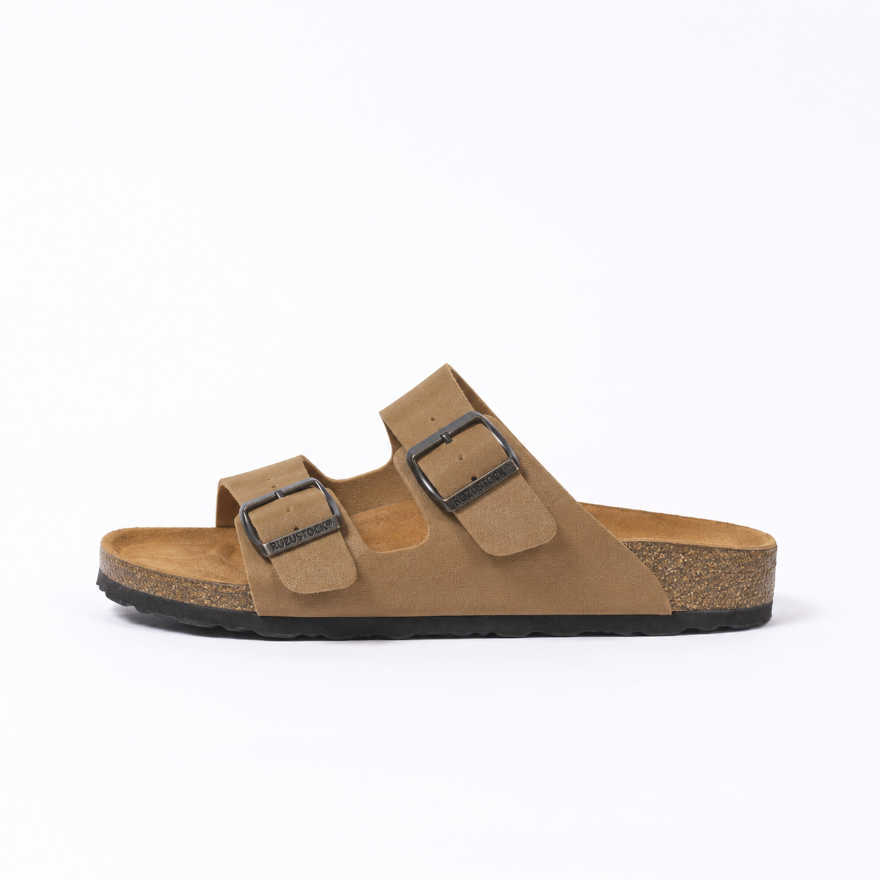 Birkenstock Boston Classic Sandalen Suède Taupe